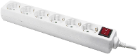 LogiLink LPS202 Stekkerdoos met schakelaar Wit Randaarde stekker 1 stuk(s)