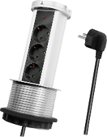 LogiLink LPS235A Stopcontact (inbouw) Kinderbeveiliging Zilver zwart