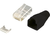 LogiLink MP0024 RJ45 connector, Cat 6 Stekker, recht Aantal polen: 8P8C Zwart 100 stuk(s)