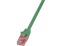 Logilink Rj45 Netwerk Aansluitkabel Cat 6 U/utp 0.25 M Groen Vlambestendig, Snagless