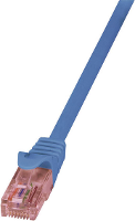 Logilink Rj45 Netwerk Aansluitkabel Cat 6 U/utp 0.5 M Blauw Vlambestendig, Snagless