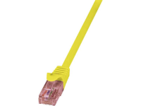 LogiLink CQ2077U RJ45 Netwerk Aansluitkabel CAT 6 U/UTP 5 m Geel Vlambestendig, Snagless