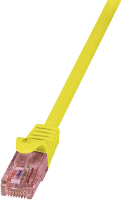 LogiLink CQ2087U RJ45 Netwerk Aansluitkabel CAT 6 U/UTP 7.5 M Geel Vlambestendig, Snagless