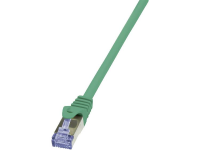Logilink Rj45 Netwerk Aansluitkabel Cat 6a S/ftp 1 M Groen Vlambestendig, Halogeenvrij, Snagless