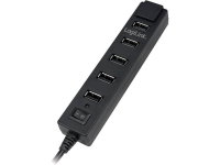 LogiLink UA0124 7 poorten USB 2.0 Hub Zwart