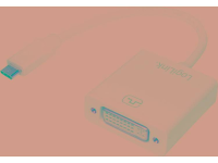 LogiLink UA0245A USB / DVI Adapter [1x USB 3.2 Gen 2 stekker C (USB 3.1)   1X DVI bus 24+5 polig] Wit 14.00 Cm