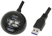 LogiLink CU0035 USB kabel USB 3.2 Gen1 USB A stekker, USB A bus 1.50 M Zwart