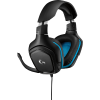 Logitech Gaming G432 Over Ear headset Gamen Kabel 7.1 Surround Zwart, Blauw Volumeregeling, Microfoon uitschakelbaar (mute)