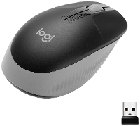 Logitech M190 Muis Radiografisch Optisch Middelgrijs 3 Toetsen 1000 dpi