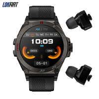 LOKMAT TIJD GT 2 in 1 Slimme TWS BT Oortjes Horloge 1.508 AMOLED Display bluetooth Oproep AI Stembesturing Hartslag Bloe