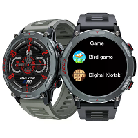 LOKMAT ZEUS 4 PRO 1,43 inch AMOLED display 5ATM waterdicht AI spraakassistent bluetooth oproep hartslag bloeddruk bloedz