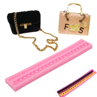 Long Chain Silicone Fondant Mould Purse Bag Cake Mold Sugar Craft Decorating Tool