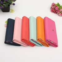 Long Purse Zipper Wallet Cards Phone Case For Iphone Smartphone