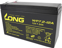 Long WP7.2 12A/F2 Loodaccu 12 V 7.2 Ah Loodvlies (AGM) (b x h x d) 151 x 102 x 65 mm Kabelschoen 6.35 Mm VDS certificering, Geringe zelfontlading,