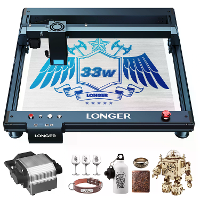 [EU/US Direct] Langere Laser B1 30W Lasergraveerder Snijder, Laserkop met 6 kernen, Uitgangsvermogen van 33 36W, Gravure