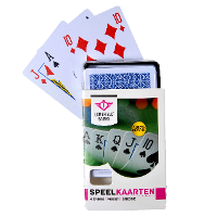 Speelkaarten   geplastificeerd papier   kunststof box   poker/bridge   Kaartspellen   Pesten/pokeren