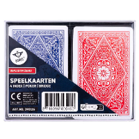 Longfield games Speelkaarten set   blauw/rood   2x 54 kaarten   klassiek   kaartspel