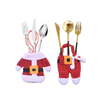 1 Set Creatieve Kerst Kleine Kleding Broek Servies Sets Keuken Restaurant Hotel Layout Mes Vork Lepel Set Xmas Decoratie
