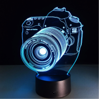 Loskii Dl 3d7 Digital Camera 3d Led Lights Colorful Touch Night Light Christmas Gift