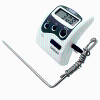 Loskii Electric Digital Food Barbecue Thermometer Timer Oven Smoker Bbq Grill Built In Clock Timer