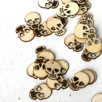 JM01543 150 STKS Blank Hout Halloween Party Uil Schedel Vleermuis Pompoen Kat Spider Halloween Decoraties