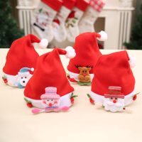 Mooie kinderen baby kerst kerstman hoed kerstman elanden sneeuwpop festival partij xmas decoratie