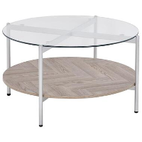 LOVELL   Salontafel   Donkerbruin/Zilver   Hout