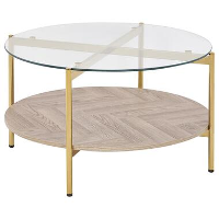 LOVELL   Salontafel   Lichtbruin/Goud   Hout