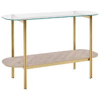 LOVELL   Sidetable   Lichtbruin/Goud   Hout