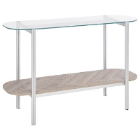 LOVELL   Sidetable   Lichtbruin/Zilver   Hout