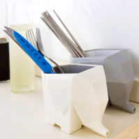 Lovely Elephant Shape Multi Purpose Cutlery Drainer Brush Flower Pot