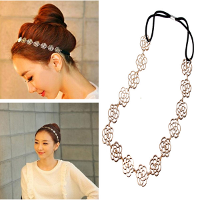 Lovely Exquisite Hollow Out Rose Flower Hairband Headband Headhoop