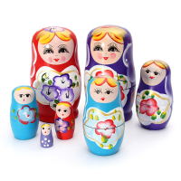 Lovely Russian Nesting Matryoshka 5 Piece Wooden Doll Set