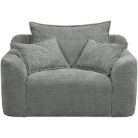 Loveseat Elsa   stof Eden   grijs   Leen Bakker