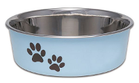 Loving Pets Voer/drinkbak Bella Murano Lichtblauw #95;_470 Ml 14x14x4 Cm