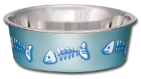 Loving Pets Voer/drinkbak Bella Visgraat Blauw #95;_280 Ml