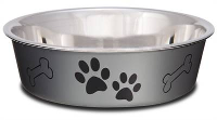 Loving Pets Voer/drinkbak Bella Zilver #95;_2300 Ml 22x22x6 Cm