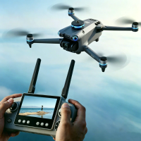 LSRC GT60 GPS 5G WiFi FPV met 4,3 inch LCD scherm, controller, 720P HD dubbele camera, servo gimbal, 360° obstakelvrij,