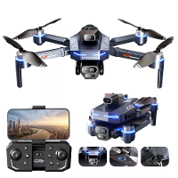 LSRC GT8 WiFi FPV met HD Voor Onder Achter Drie Camera Servo Gimbal 360° Obstakelvermijding Borstelloze Opvouwbare RC Dr