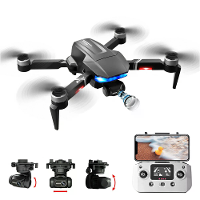 LSRC S7S GPS 5G WiFi FPV met 4K EIS HD Dual Camera 3 assige Gimbal Optische Flow Positionering Borstelloze Opvouwbare RC