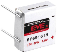 EVE EF651615 Speciale batterij LTC 3PN U soldeerpinnen Lithium 3.6 V 400 mAh 1 stuk(s)