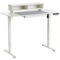 LUCAMA   Verstelbaar bureau elektrisch   Wit   Staal
