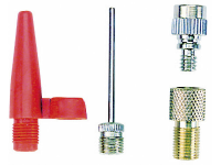 Luchtpomp adapterset Fischer Fahrrad 85618 Metaal, Rood