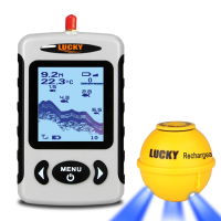 GELUKKIG FFW718LA Visvinder 125 kHz Draagbare Alarm Fishfinder 150M Draadloos Ontvangen Dieptemeter voor Meer Zee IJsvis