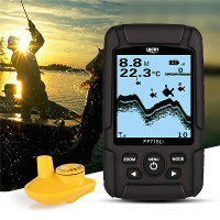 GELUKKIG HD Draadloze Visvinder 125Khz Dubbele Sonar Frequentie 180M Detectiediepte Alarm Detector voor Vissen