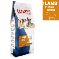 Lukos Adult Large met lam & rijst   premium hondenvoer 2 x 12 kg
