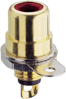 Lumberg BTO 1 V RD Cinch connector Bus, inbouw verticaal Aantal polen: 2 Rood 1 stuk(s)