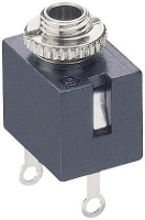 Lumberg KLB 1 Jackplug 2,5 mm Bus, inbouw verticaal Aantal polen: 2 Mono Zwart 1 stuk(s)