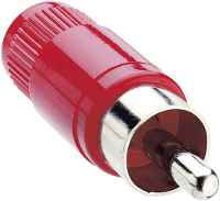 Lumberg STO 1 RD Cinch connector Stekker, recht Aantal polen: 2 Rood 1 stuk(s)