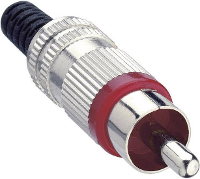 Lumberg STO 2 ROT Cinch connector Stekker, recht Aantal polen: 2 Rood 1 stuk(s)